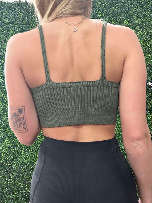 Soft and Comfortable Lounge Brami Top ☕️: Olive