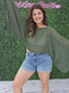 Olive Bell Sleeve top