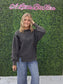 Acid Wash Exposed Seam Sweatshirt- Black