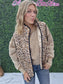 LEOPARD PRINT QUILTED VEST: LEOPARD/BLACK