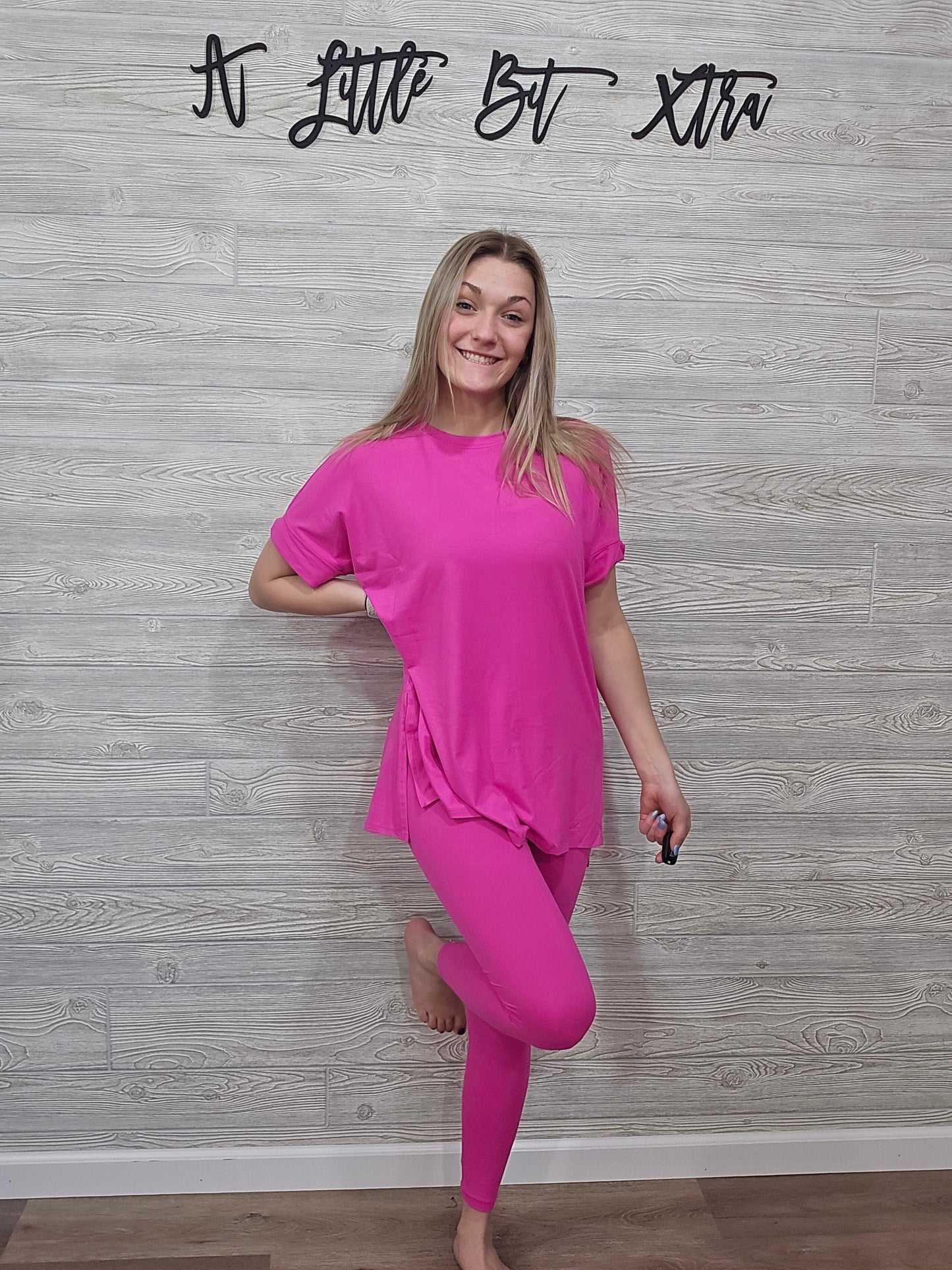 NEON HOT PINK LOUNGEWEAR SET