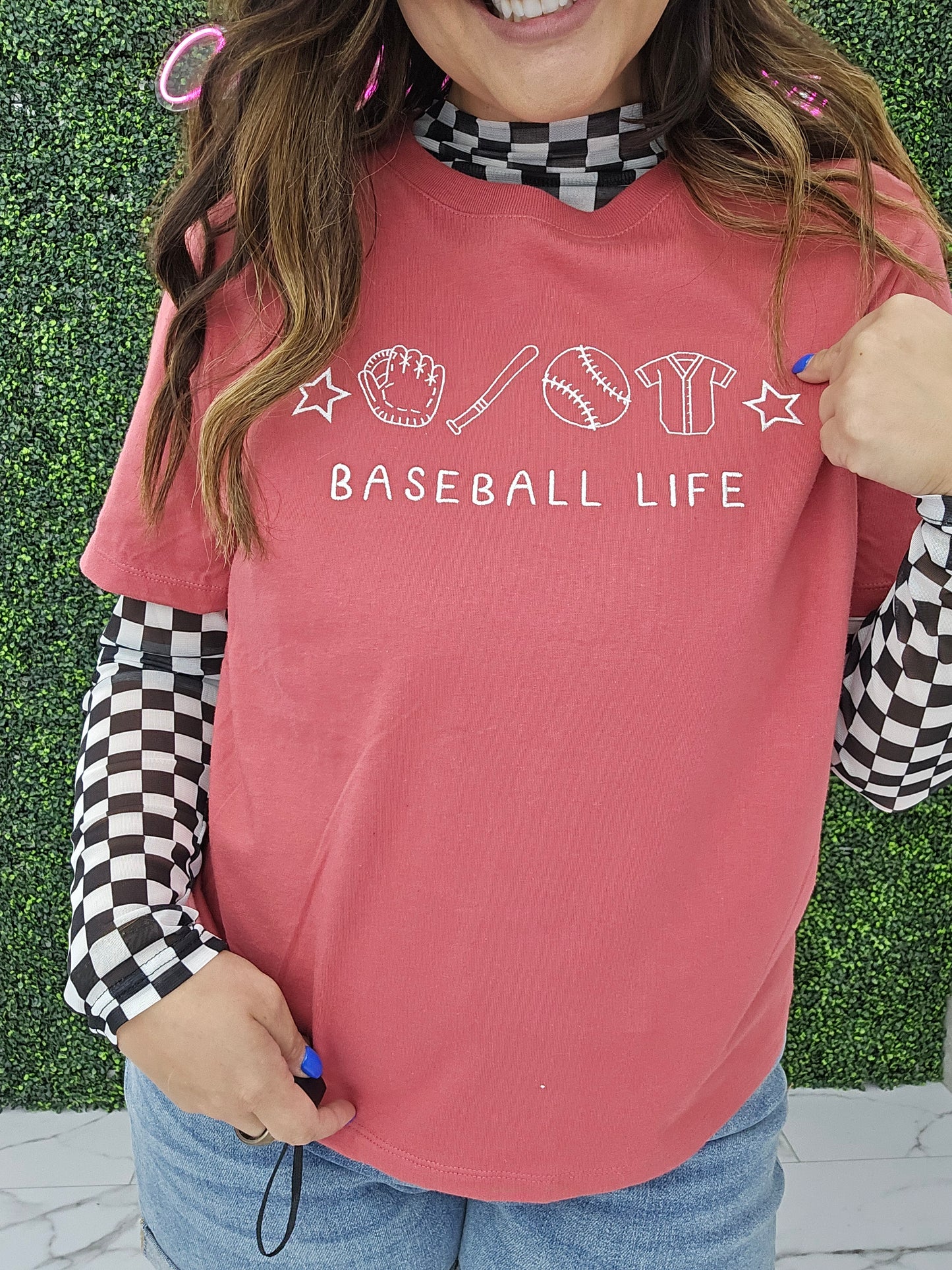 Baseball Life Embroidered