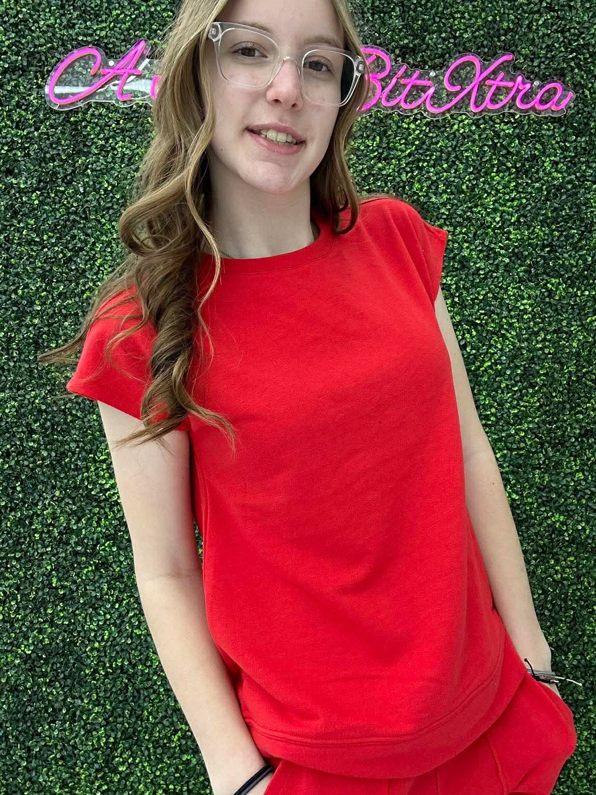 French Terry Set / Ruby Red