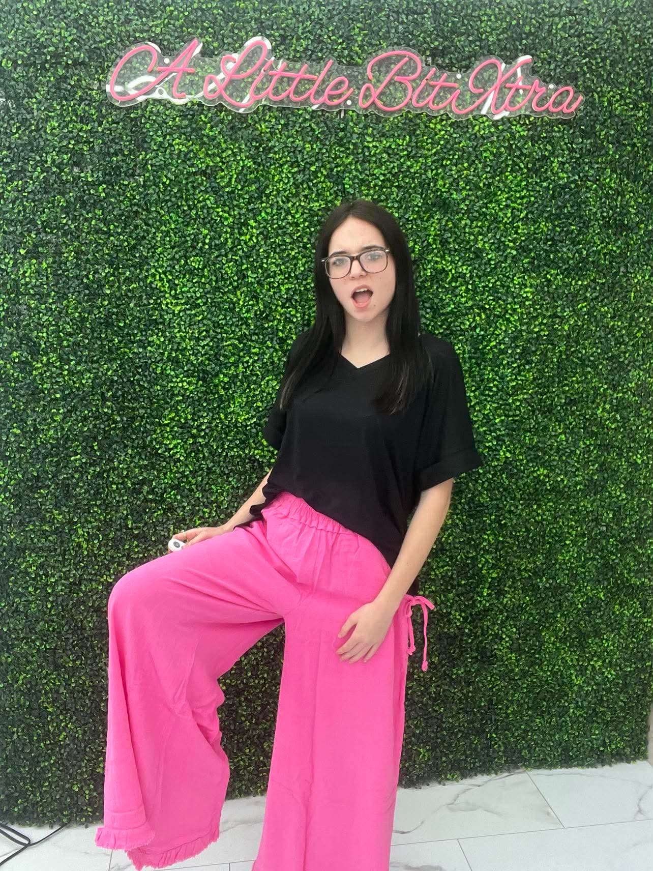 WIDE LEG PANTS PINK