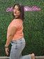 CORAL BOXY COTTON TEE