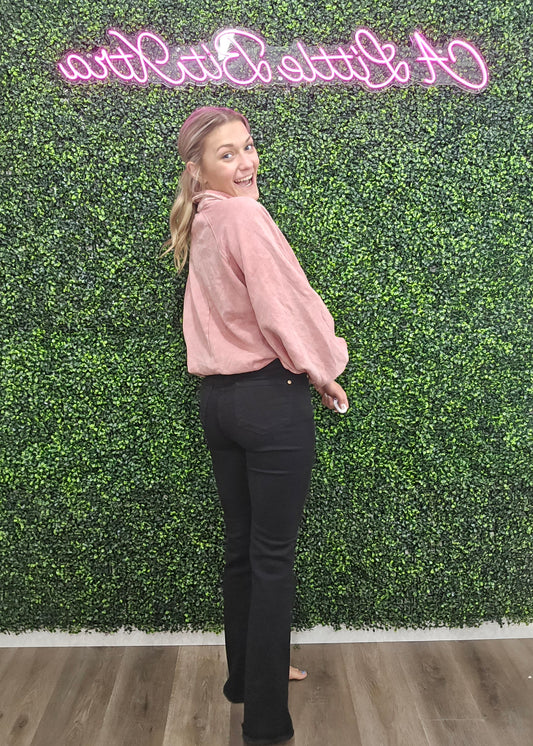 JB Flare Black High-waisted Jeans