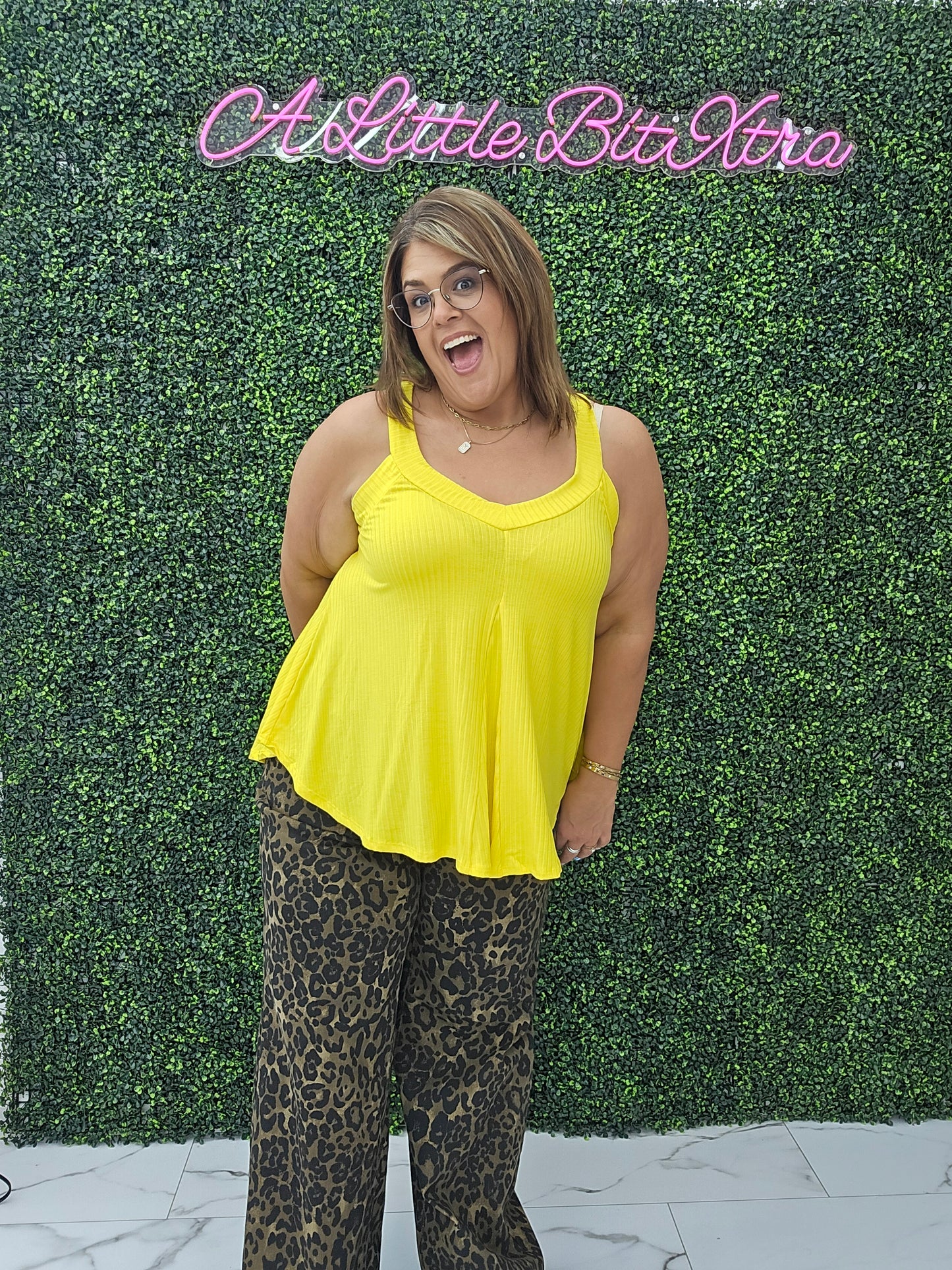 JB HIGH-WAISTED RETRO WIDE LEOPARD PRINT JEANS