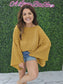 Mustard Bell Sleeve top