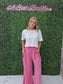 WIDE LEG PANTS PINK