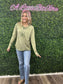 ASH OLIVE THUMB HOLE LONG SLEEVE TOP