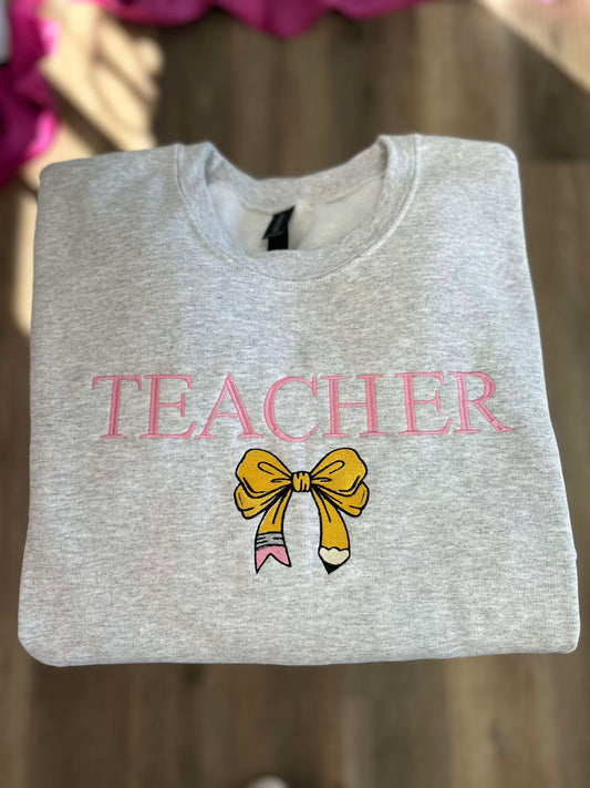 Teacher Pencil Bow