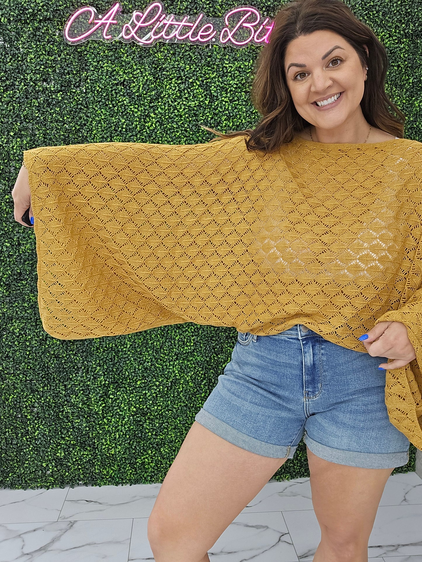 Mustard Bell Sleeve top