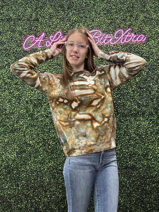 Fall Leaves Tie Dye crew neck