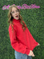 Mock Neck Sweatshirt (red)
