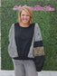 GAMEDAY THEME STRIPE MIX AND MATCH TOP: BLACK