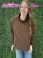 Mock Neck Sweatshirt (chocolate)