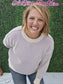 Two Tone Crewneck Sweater/ Lavender