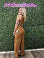 Rust Textured Cropped Loungewear Set