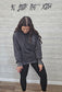 ASH BLACK ACID WASH EXPOSED-SEAM SWEATSHIRT