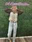Khaki Vintage Hollow-Out Crochet Floral Vest