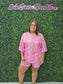 Pink Camo Biker Short Set