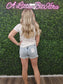 Z ACID WASHED DISTRESSED HEM SHORTS