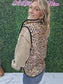 LEOPARD PRINT QUILTED VEST: LEOPARD/BLACK