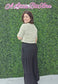 Crew Neck Oversized Crop Tee Sage Green