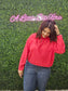 RED HIGH NECK DROP SHOULDER SWEATER