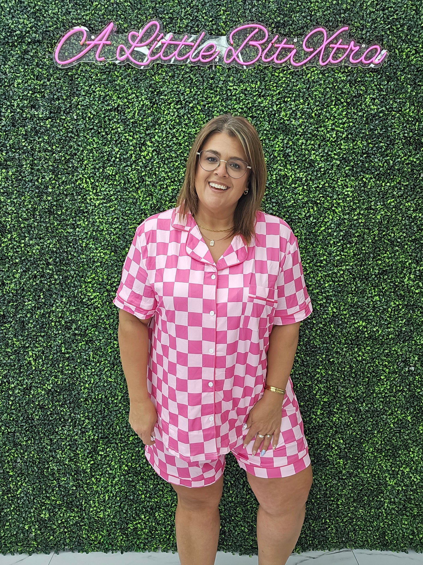 Pink Checkered Pajamas