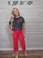 JB HIGH-WAISTED RED CROPPED JEANS