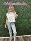 WHITE BOXY COTTON TEE