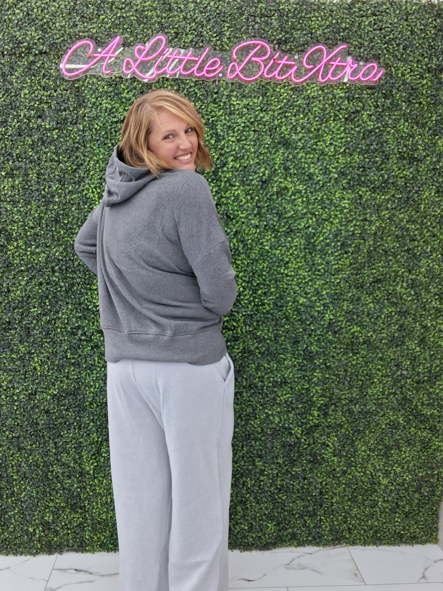 Light Grey Wide Leg Sweatpants