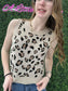 Sleeveless Round Neck Leopard Sweater