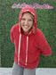 Dark Red Drawstring Hoodie