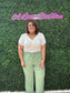 Sage Pleated Wide Leg Pants