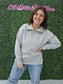 Isabella Half Zip Pullover Spring: Gray