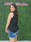 Jersey Black Tank Top