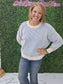 Two Tone Crewneck Sweater/ Cornflower Blue