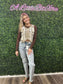 Khaki Vintage Hollow-Out Crochet Floral Vest