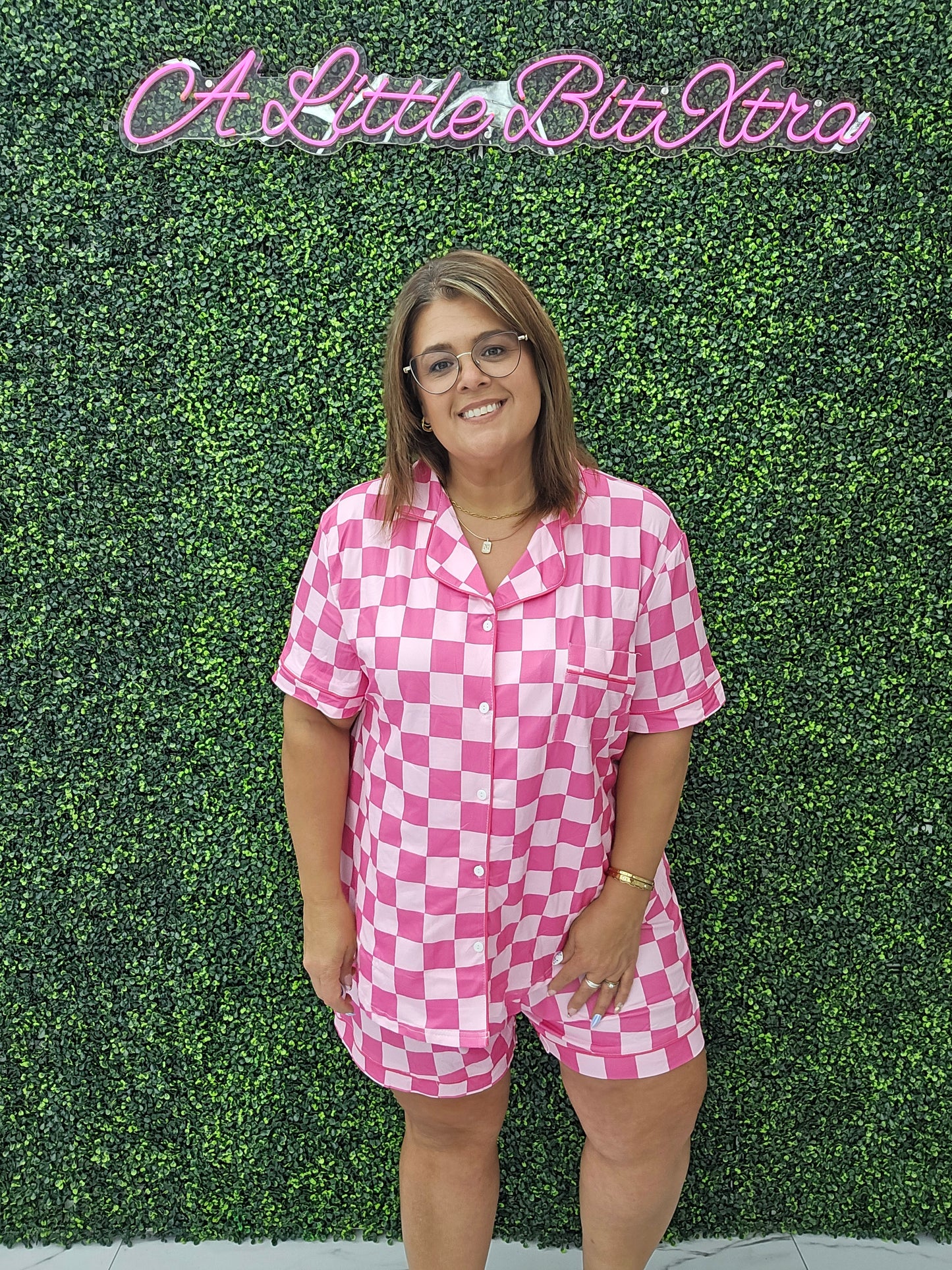 Pink Checkered Pajamas