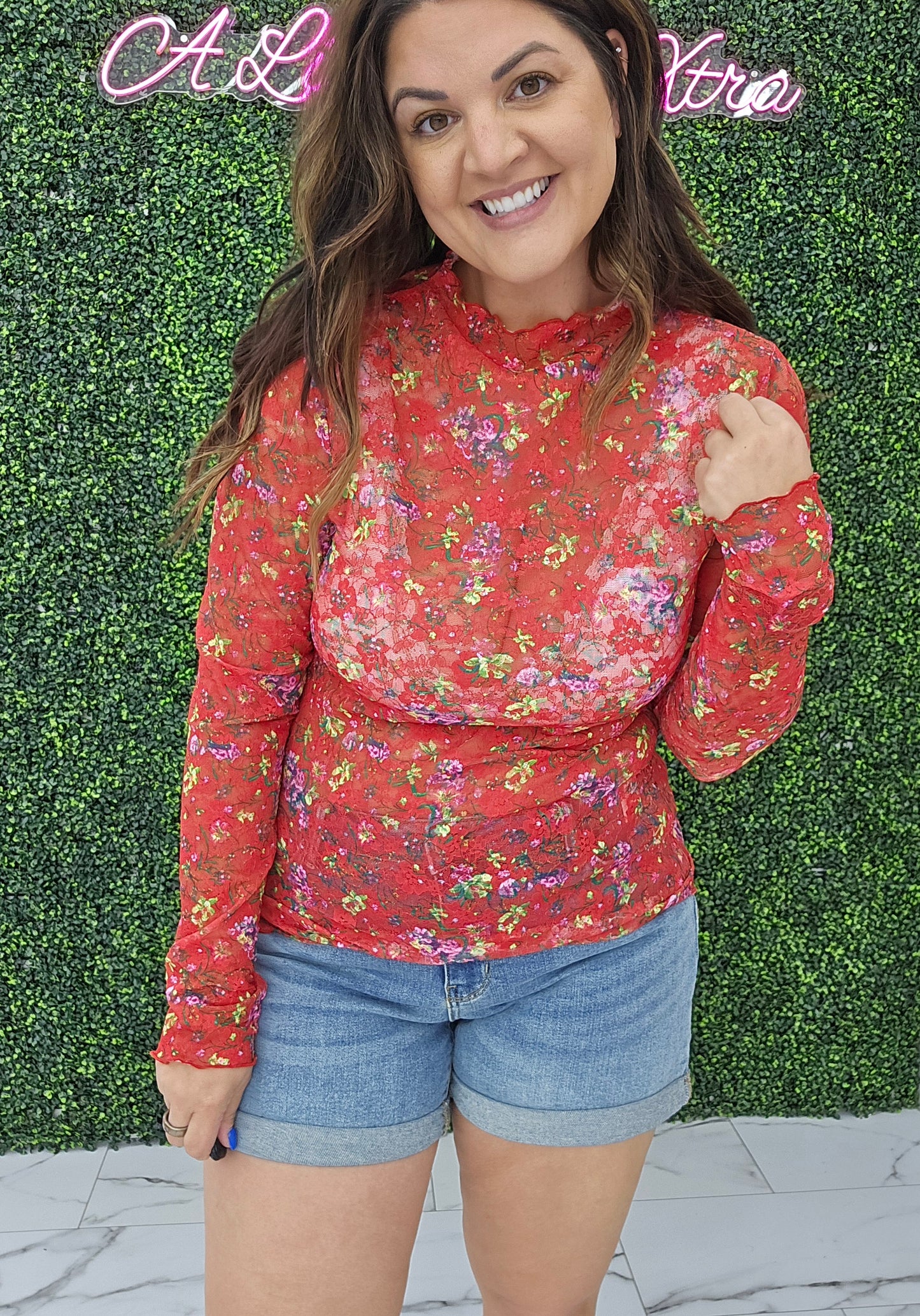 Floral Lace Long Sleeve Top