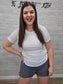 IVORY BABY WAFFLE SHORT SLEEVE TOP
