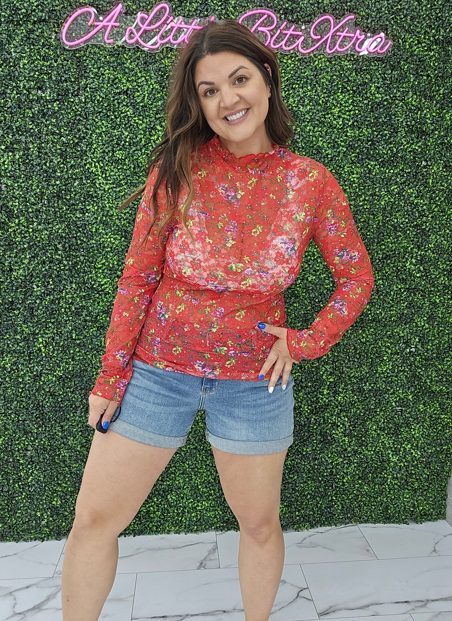Floral Lace Long Sleeve Top