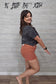 Z Rust Acid Wash Frayed Cutoff Hem Shorts