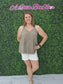TAN LACE TANK