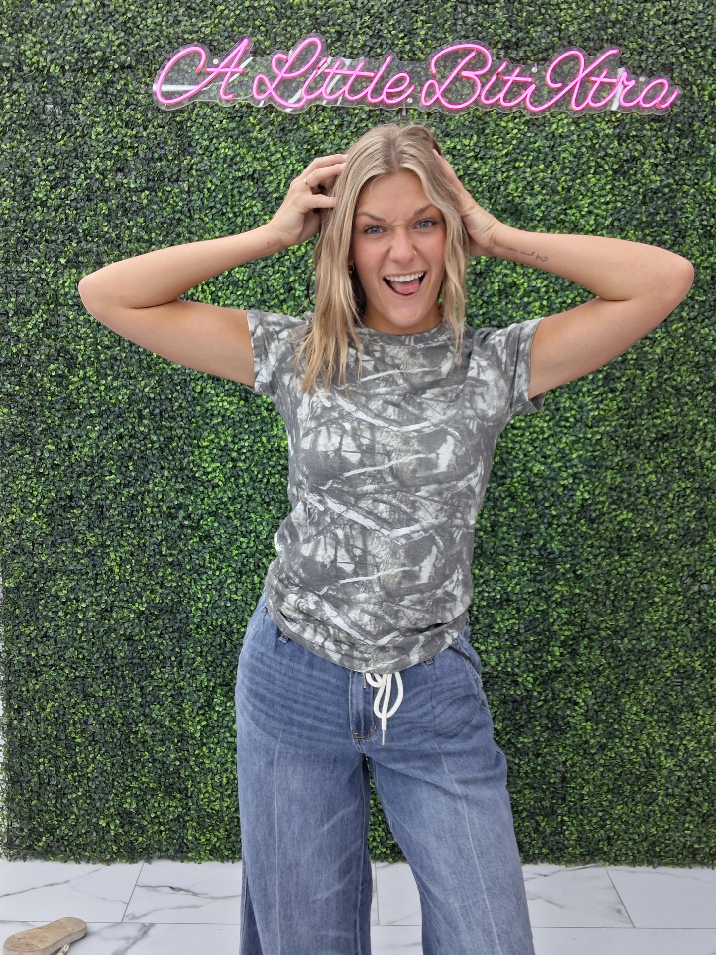 Olive Short Sleeve Camo Tee