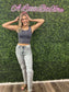BLACK STONE WASHED RIBBED SEAMLESS TANK