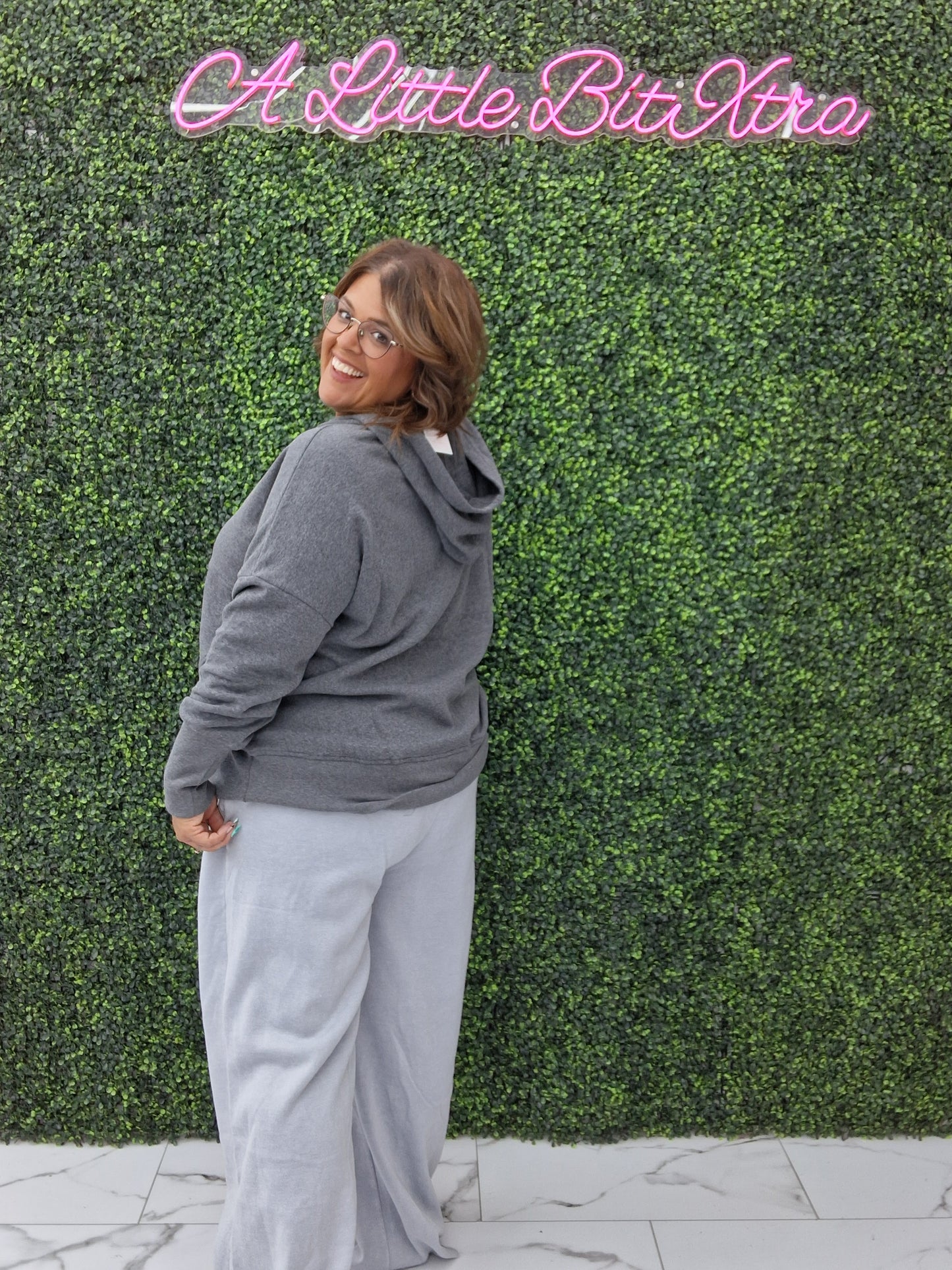 Light Grey Wide Leg Sweatpants