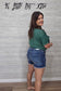 Z Dark Raw Frayed Hem Denim Shorts